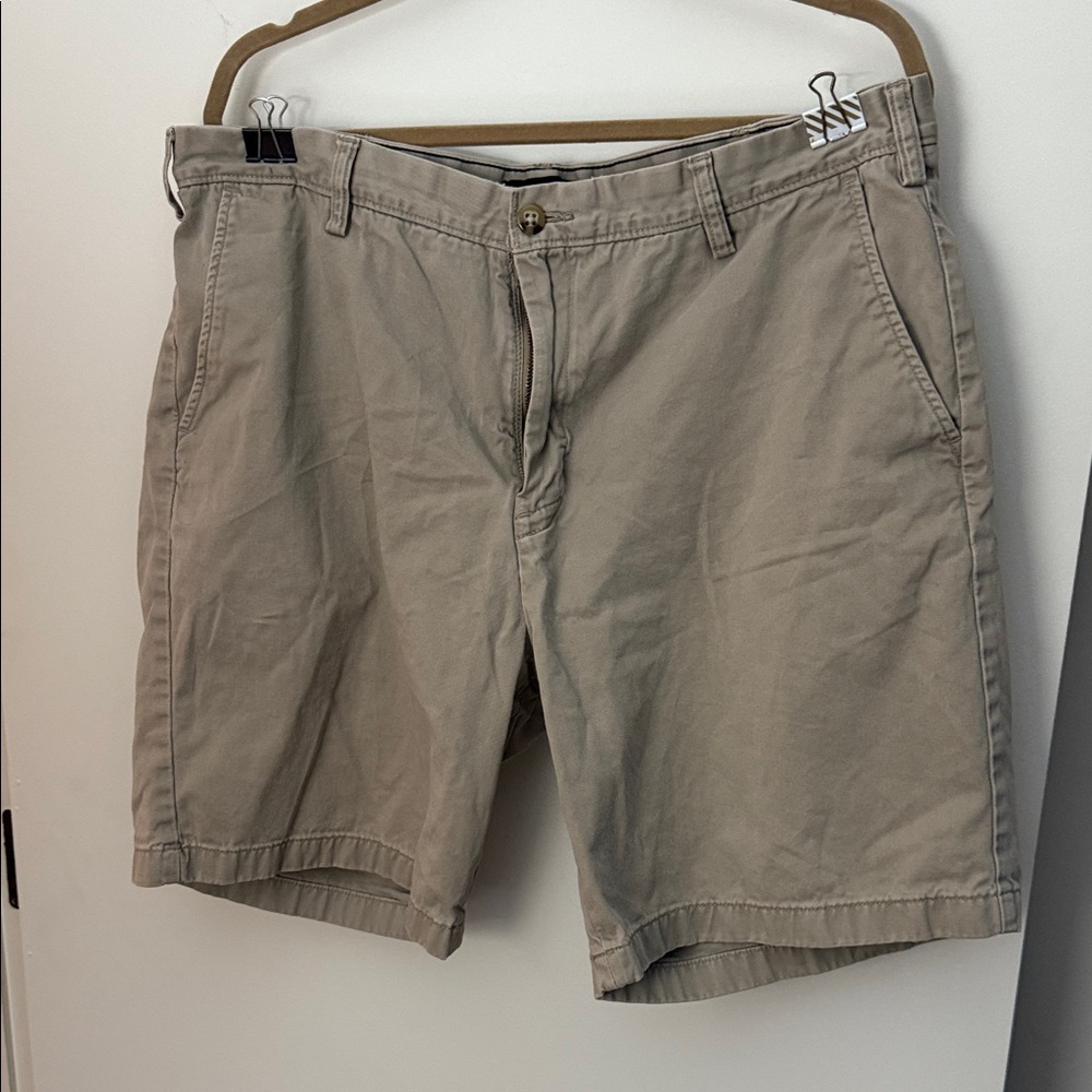Nautica Men's Khaki Flat Front Shorts